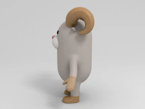 3d cartoon ram 3D Model