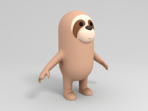cartoon sloth 3D मॉडल