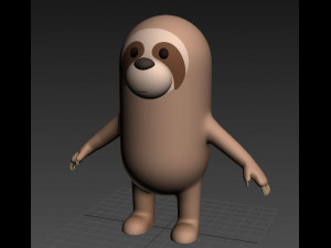 cartoon sloth 3D मॉडल