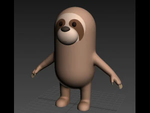 cartoon sloth 3D Model