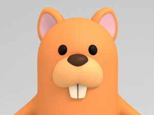 3d cartoon squirrel model 3Dモデル