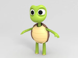 tartaruga dei cartoni animati Modello 3D