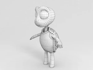 tartaruga de desenho animado Modelo 3D