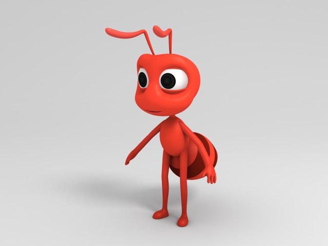 ant character 3D 模型 .c4d .max .obj .3ds .fbx .stl .blend 