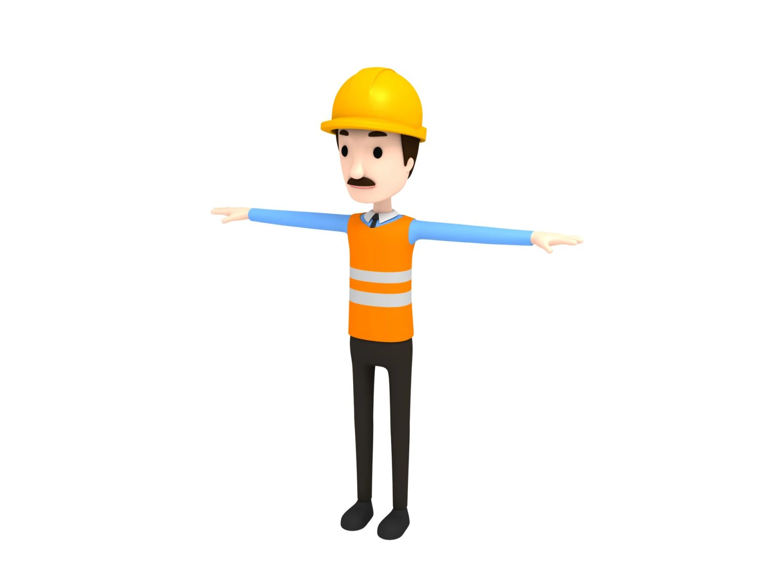 cartoonman001 engineer 3D Model .c4d .max .obj .3ds .fbx .stl .blend 