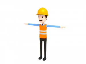 Cartoonman001 엔지니어 3D 모델