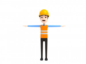 cartoonman001 engineer 3Dモデル