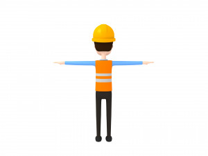 cartoonman001 engineer 3Dモデル