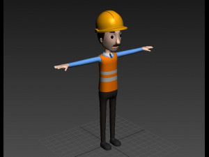 cartoonman001 engineer 3Dモデル
