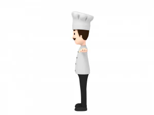 dessin anim&eacute;man003 chef Modèle 3D