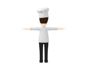 dessin anim&eacute;man003 chef Modèle 3D