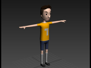 cartoonman005 soccerplayer 3D Model
