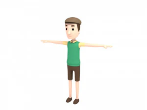 漫画マン006男 3Dモデル