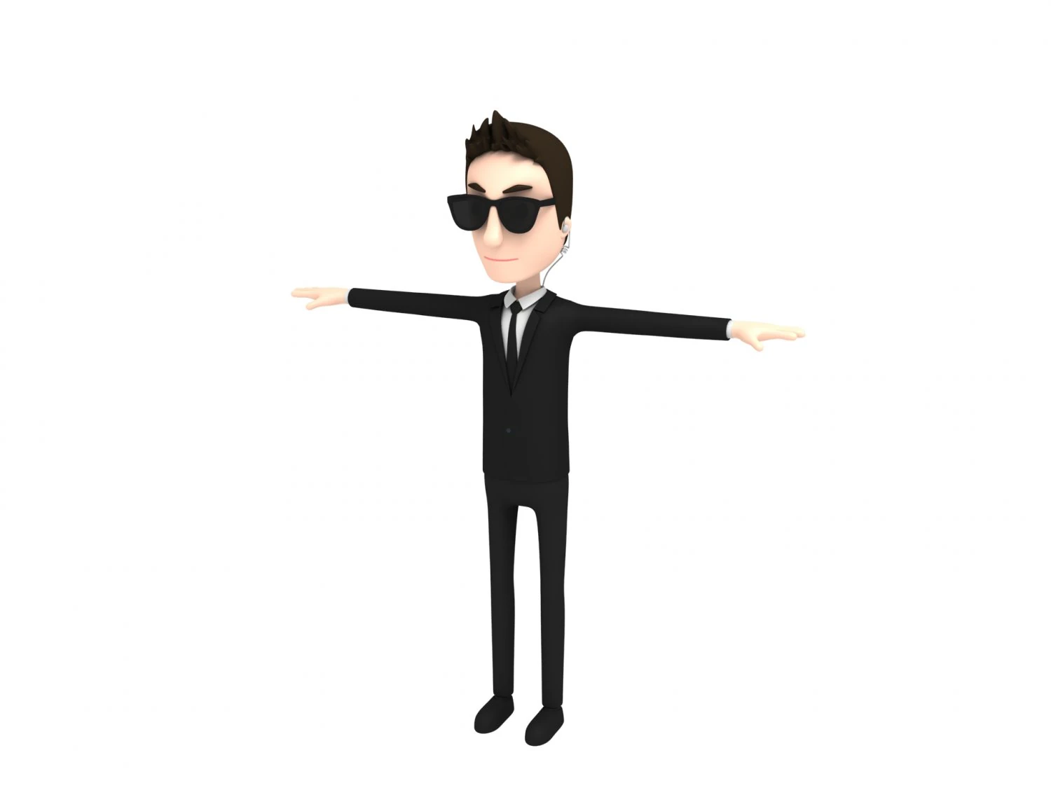 cartoonman009 agent 3D Model .c4d .max .obj .3ds .fbx .stl .blend 