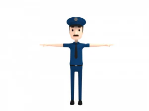 cartoonman010 police 3D Model