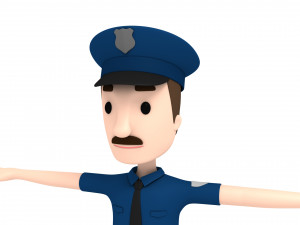 cartoonman010 police 3Dモデル