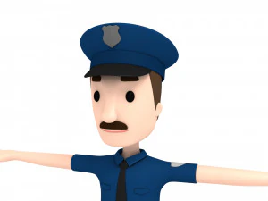 cartoonman010 police 3D Model
