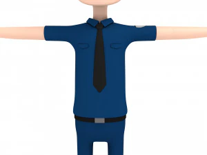 cartoonman010 police 3D Model