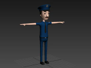 cartoonman010 police 3D Model