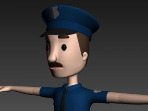cartoonman010 police 3D Model