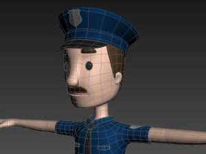 cartoonman010 police 3D Model
