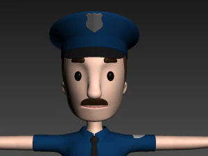 cartoonman010 police 3D Model