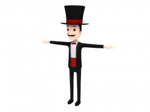 cartoonman012 magician 3D Model