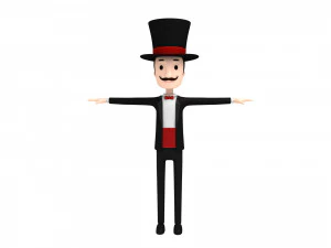 cartoonman012 magician 3D Model