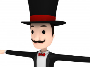 cartoonman012 magician 3D Модель