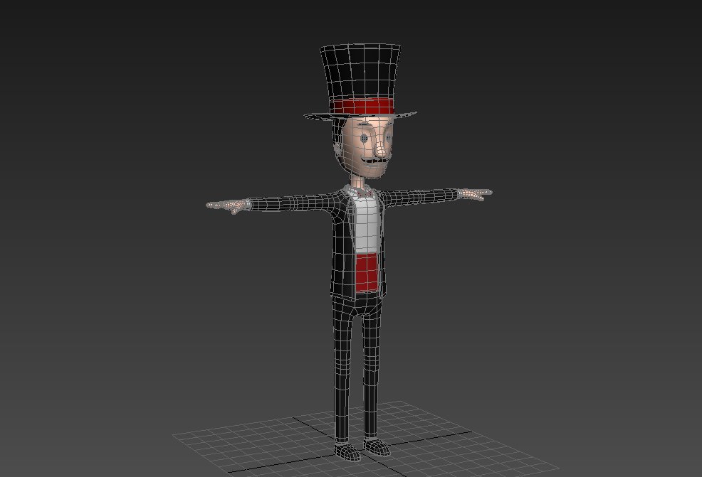 Magic model. Tall hat.