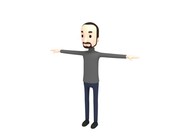 cartoonman013-man 3D Модель .c4d .max .obj .3ds .fbx .stl .blend 