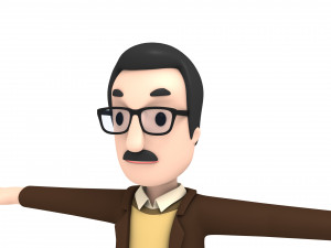 cartoonman014 professor 3D Модель