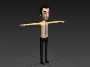 cartoonman015-officeman 3D 모델
