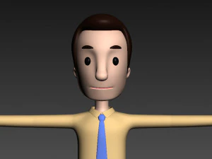 cartoonman015-officeman 3D Model
