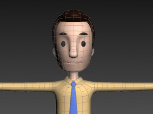 cartoonman015-officeman 3D 모델