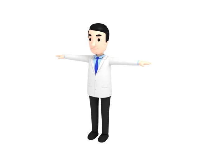 cartoonman016 doctor 3D Model .c4d .max .obj .3ds .fbx .stl .blend 