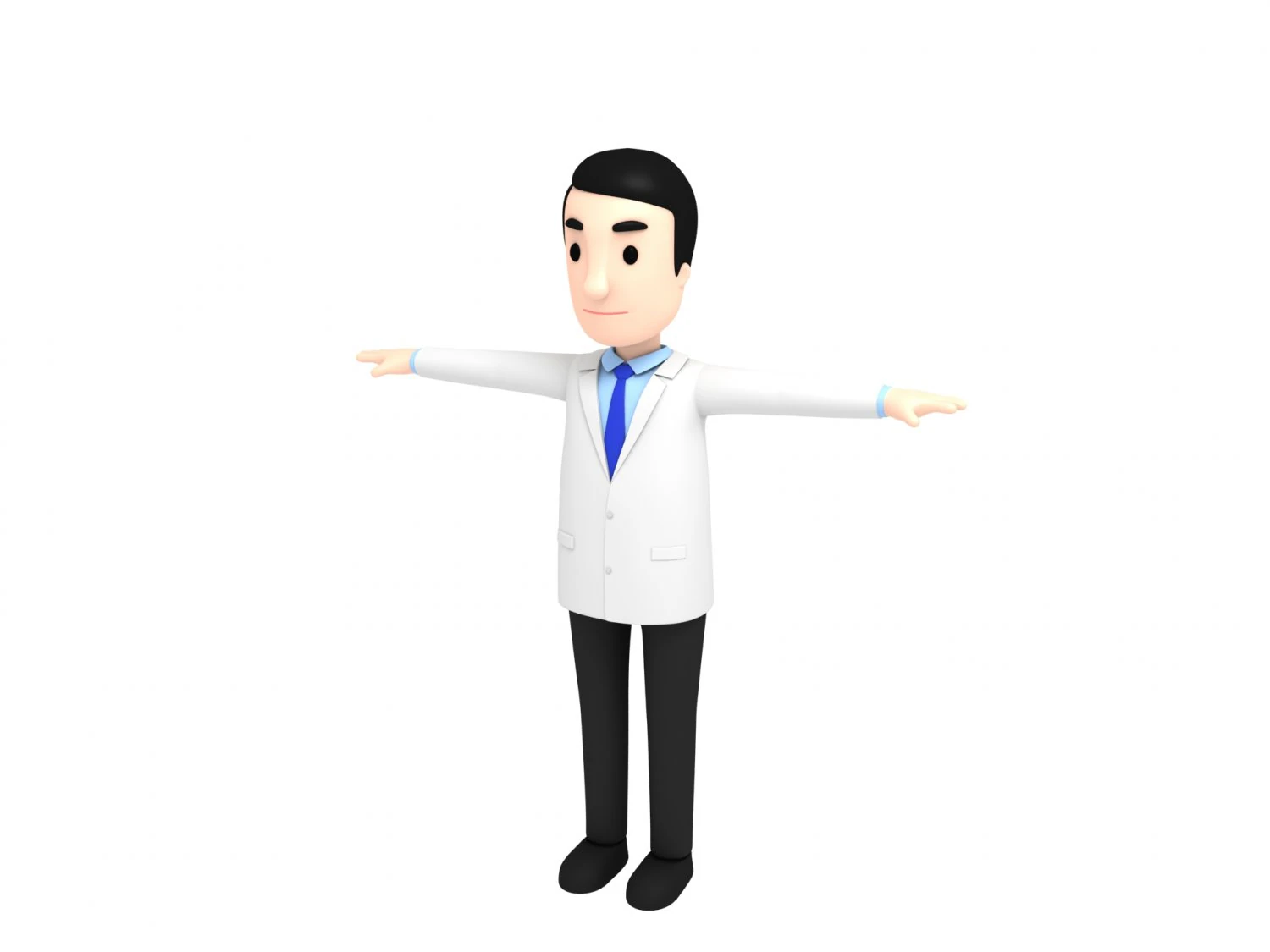 cartoonman016 doctor 3D Model .c4d .max .obj .3ds .fbx .stl .blend 