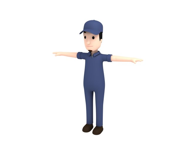 cartoonman017 mechanic 3Dモデル .c4d .max .obj .3ds .fbx .stl .blend 