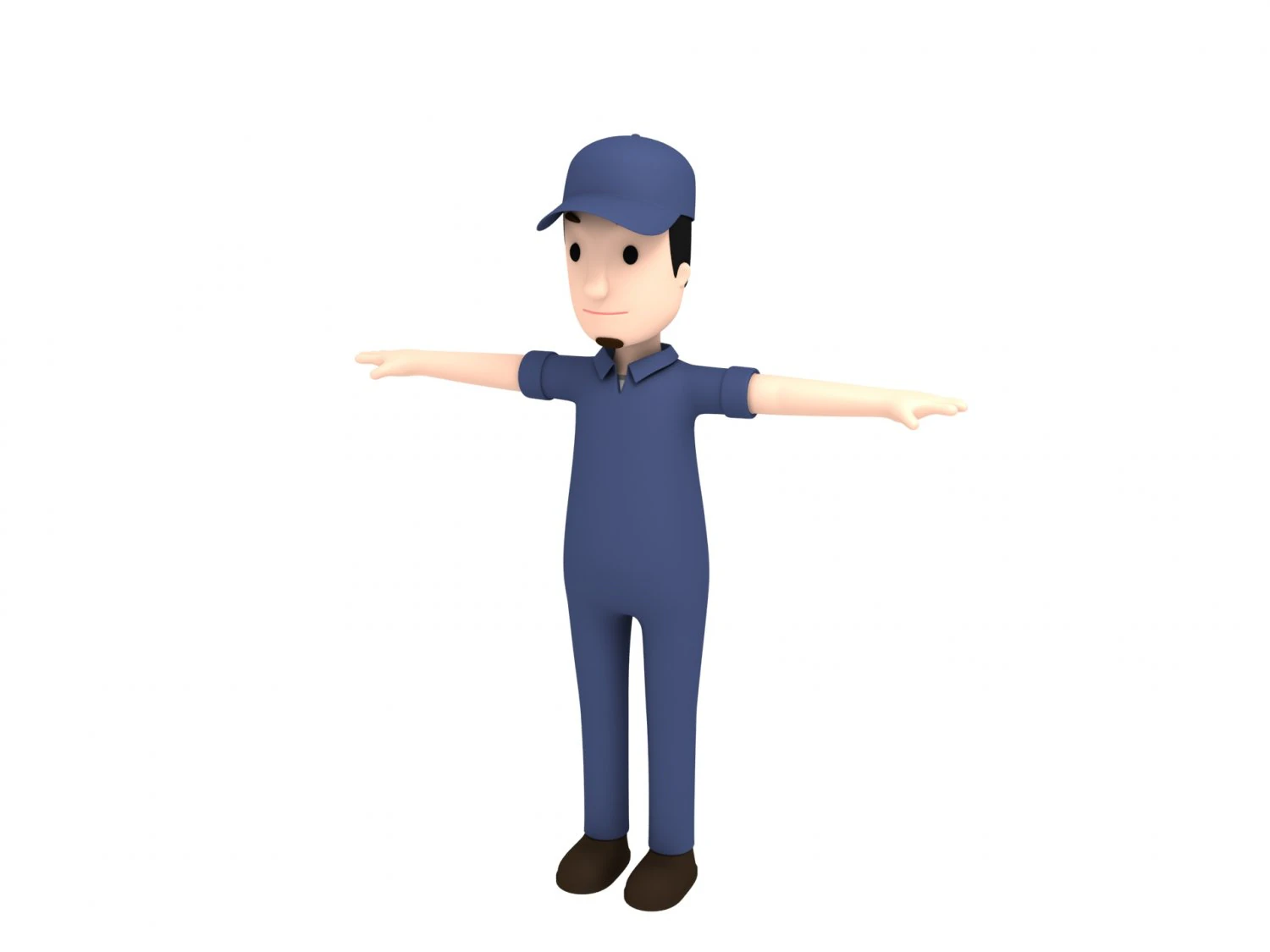 cartoonman017 mechanic 3D Model .c4d .max .obj .3ds .fbx .stl .blend 