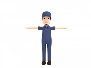 cartoonman017 mechanic 3D Model