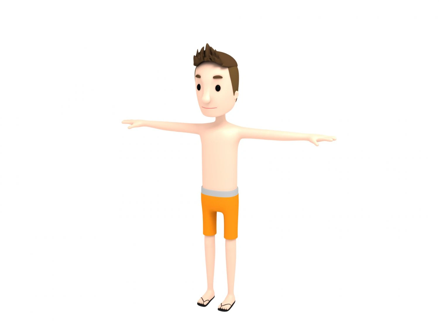 cartoonman018 beachman 3D Model .c4d .max .obj .3ds .fbx .stl .blend 