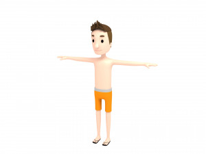 cartoonman018 beachman Modelo 3D