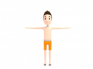 cartoonman018 beachman 3D Модель