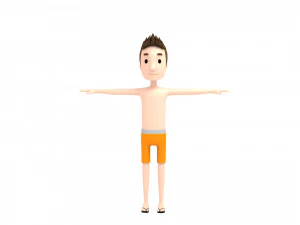cartoonman018 beachman 3D Model
