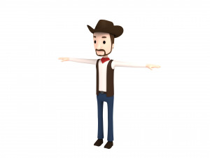 cartoonman019 cowboy 3D Model