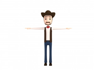 cartoonman019 cowboy 3D Модель