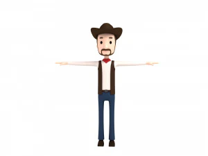 cartoonman019 cowboy 3D Model