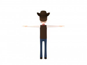cartoonman019 cowboy 3D Модель