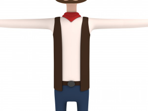 cartoonman019 cowboy 3D Модель