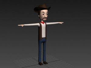 cartoonman019 cowboy 3D Модель